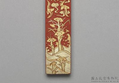 图片[2]-Cinnabar inkstick with dragon pattern in gold paint, Qing dynasty (1644-1911)-China Archive